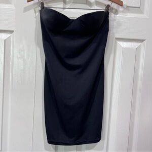 Victoria Secret 34B Black Strapless Shaped Cupped Bra Stretch Shapewear Slip